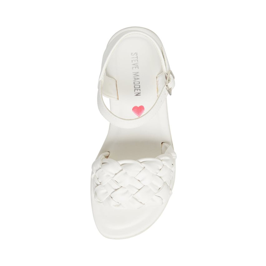 Sandalias Planas Steve Madden Jkarina Niños Blancas | ES IF20S4